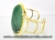Bracelete Fixo Pedra Grande Aventurina Verde Armação Suave - comprar online