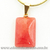 Mini Pingente Retangular Liso Pedra Cherry Pino Dourado - loja online
