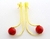 Brinco Boomerang Pedra Howlita Vermelha Dourado - comprar online