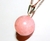 Colar Bolinha Pedra Quartzo Rosa Pino Prateado - comprar online