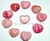 100 Coração FURADO pra Pingente Pedra Quartzo Rosa Lapidado Calibrado 24 x 20 MM