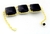 Bracelete 3 Pedras Onix Preto Lapidação Quadrado Dourado - buy online