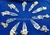 100 Pendulo Egipcio Cristal Corrente Prateado ATACADO na internet