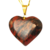 Colar Coração Obsidiana Mahogany Pedra Natural Dourado - comprar online