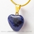 Colar Mini Coração Pedra Sodalita Natural Dourado - comprar online