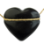 Pingente Pedra Coração Obsidiana Negra Difusor Aromaterapia