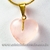 03 Pingente Mini Coração Quartzo Rosa Pedra Natural Dourado ATACADO