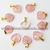 10 Pingente Mini Coração Quartzo Rosa Pedra Natural Prateado ATACADO