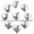 50 Coração Pedra Hematita 24x23mm pra Pingente Lapidado Calibrado