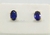 Brinco Pedra Safira Azul Facetado Tarraxa Prata 950 - comprar online