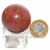 Esfera Quartzo Vermelho Natural Bola Lapidado Cod 126606