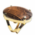 Anel Olho de Tigre Oval Pedra Natural Dourado Aro Ajustável - Distribuidora CristaisdeCurvelo