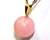 Colar Bolinha Pedra Quartzo Rosa Pino Dourada - comprar online