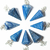 50 Pêndulos Sextavado Quartzo Azul Pedra Natural Facetado ATACADO na internet