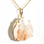 Colar Cristal Pedra Lodolita Grande Gota Garra Dourada - comprar online