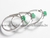 03 Anel Pedra Jade Verde Oval Liso Prata 950 Aro Fixo - comprar online