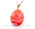 Pingente Disco Liso Pedra Cherry Pino Dourado - comprar online