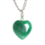 Colar Mini Coração Quartzo Verde Natural Pino Prata 950 - comprar online
