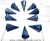 10 Pêndulos Quartzo Azul Pedra Facetado ATACADO REFF 101287 na internet