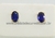 Brinco Pedra Safira Azul Facetado Tarraxa Prata 950 - Distribuidora CristaisdeCurvelo