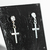 Brinco Ponto de Luz com Cruz Zircônia Branca 4mm Prata 925 - Distribuidora CristaisdeCurvelo