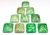 10 Retangulo Cabochao pra Pingente Pedra Amazonita Verde Furado Calibrado 15 x 20 MM - comprar online