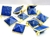Pingente Piramide Pedra Quartzo Azul Castoação Envolto Flash Dourado on internet