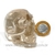 Crânio Fumê Pedra Lapidado Manualmente Artesanal Cod 126149