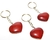 Chaveiro Coração Jaspe Vermelho Pedra da Saúde Reff 108009 - buy online