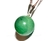 Colar Bolinha Pedra Quartzo Verde Pino Prateado - comprar online
