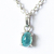 Nlux Conjunto Colar E Brinco Pedra Turmalina Azul Prata 950 - comprar online
