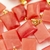 Mini Pingente Retangular Liso Pedra Cherry Pino Dourado - comprar online