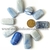 5 Pingente Quartzo Azul Difusor Pedra Rolada Aromaterapia ATACADO