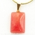 Mini Pingente Retangular Liso Pedra Cherry Pino Dourado