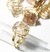 03 Anel Cristal Pedra com Inclusão Aro Dourado Ajustável ATACADO