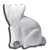 Gato Esculpido em Pedra Mármore Branco para Decoração 13cm - comprar online