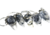 Chaveiro Cranio Cristal Caverinha Natural Garimpo Ref CP5617 - Distribuidora CristaisdeCurvelo