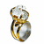 05 Anel Drusa Cristal Pedra Natural Pequeno Ajustável Dourado - Distribuidora CristaisdeCurvelo
