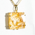 Colar Hematoide Amarelo Grande Retangulo Garra Dourada - comprar online