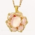 Cordao Estrela de Davi Quartzo Rosa Mandala Dourado - comprar online