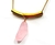 Max Colar com Pedra Quartzo Rosa Grande Dourado - comprar online
