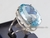 Luxuoso Conjunto Gemas Topazio Azul Natural Prata 950 na internet