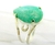 Anel Pedra Amazonita Verde Gota Lisa Prata 950 Aro Ajustavel - comprar online