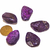 5 Purpurita Pedra Rolada Natural Furada Pronto para Montagem - comprar online