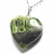 Colar Coração Pedra Epidoto Natural Pino Prata 950 - comprar online