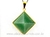 Pingente Piramide Pedra Quartzo Verde Envolto Flash Dourado - comprar online