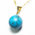 Colar Bolinha Pedra Howlita Azul Pino Dourada - comprar online