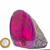 Geodo Ágata Rosa Chapa Lapidado Pedra Natural Garimpo 9 cm - comprar online
