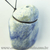 Pingente Pedra Rolada Quartzo Azul Difusor Aromaterapia Ranhurado