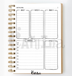 Agenda semanal 2025 - modelo bullet vertical - imprimible (PDF) - tienda online